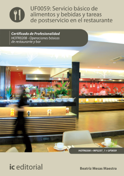 Imagen de apoyo de  Servicio básico de alimentos y bebidas y tareas de postservicio en el restaurante /