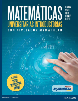 Matemáticas universitarias introductorias con nivelador MyMathLab