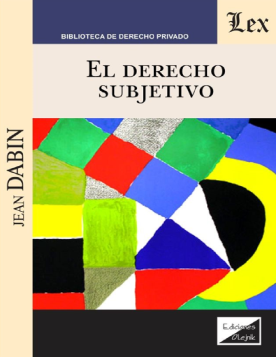 El Derecho Subjetivo (ebook)