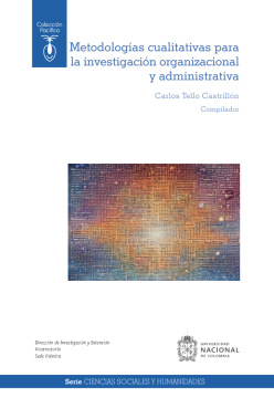 Metodologías cualitativas para la investigación organizacional y administrativas (ebook)